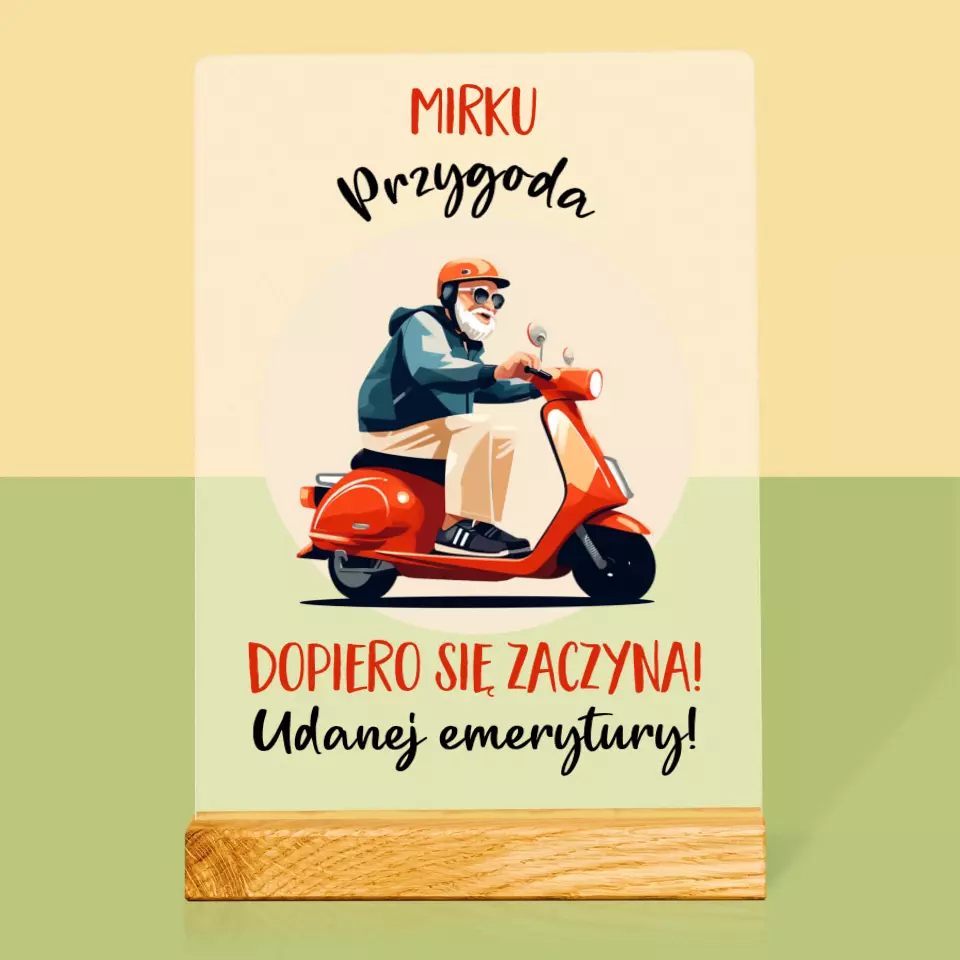 Imię i Podpis: Przygoda Dopiero Się Zaczyna - Wydruk Na Szkle Akrylowym - Image 3
