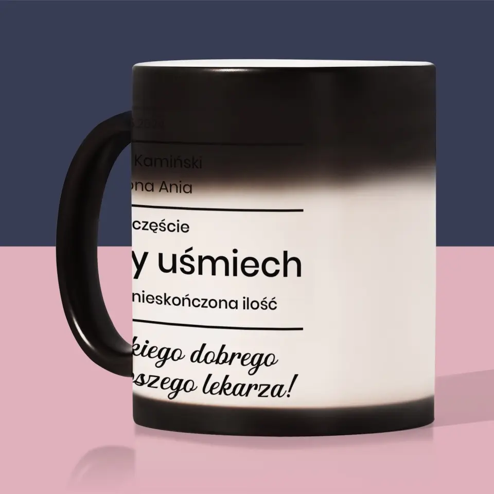 Imię I Podpis: Recepta Na Szczęście - Kubek z Nadrukiem - Image 8