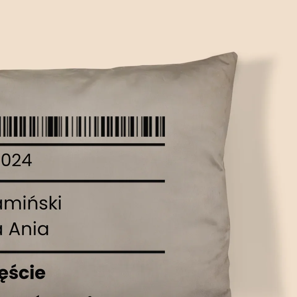 Imię I Podpis: Recepta Na Szczęście - Poduszka z Nadrukiem - Image 2