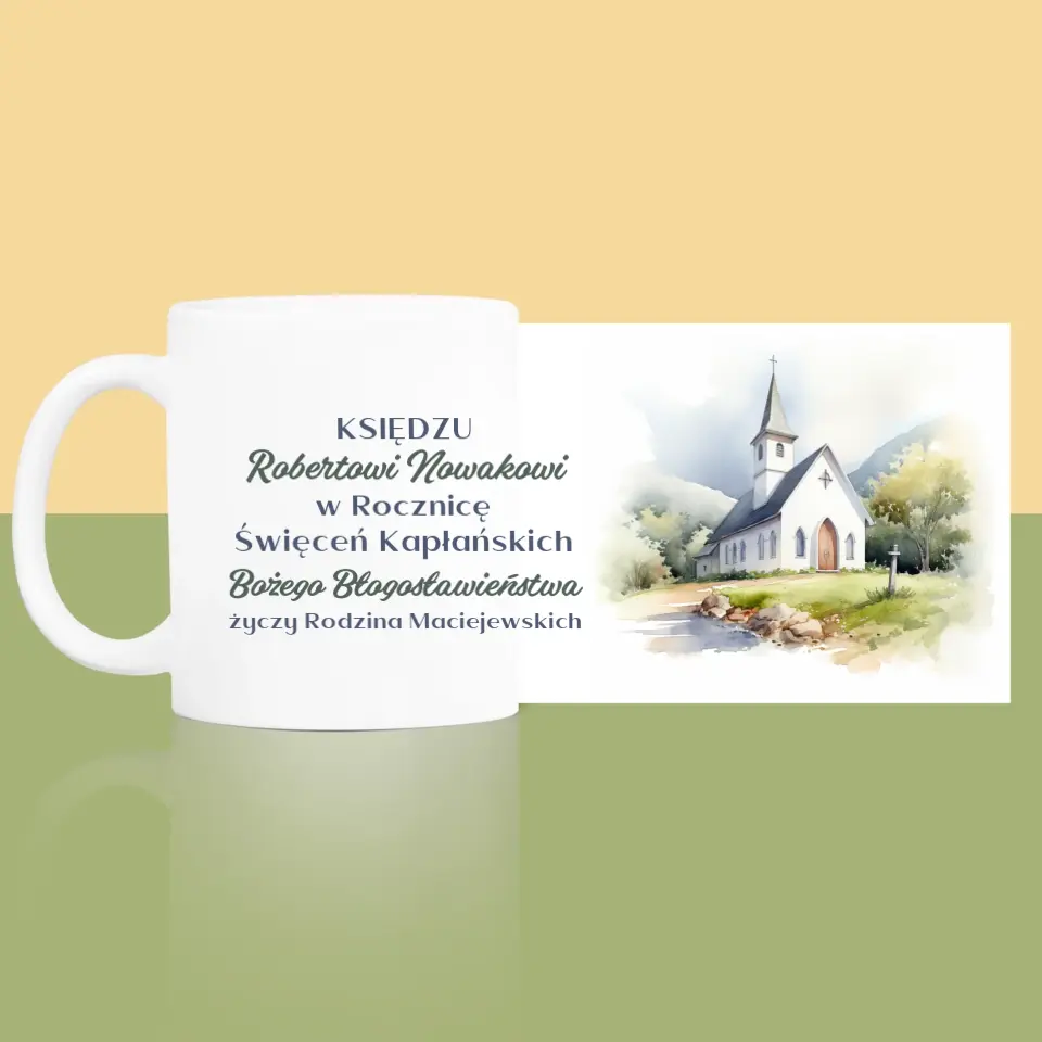 Imię i Podpis: Rocznica Święceń Kapłańskich - Kubek z Nadrukiem - Image 4