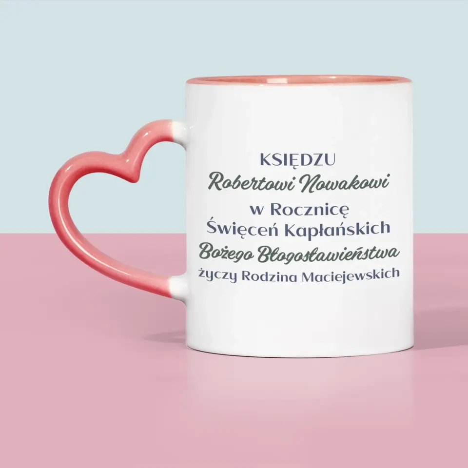 Imię i Podpis: Rocznica Święceń Kapłańskich - Kubek z Nadrukiem - Image 5