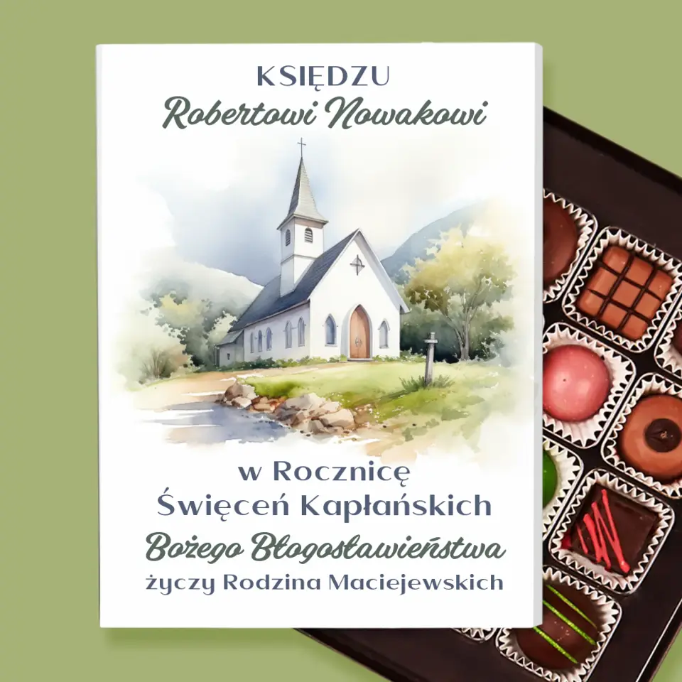 Imię i Podpis: Rocznica Święceń Kapłańskich - Personalizowane Praliny - Image 2