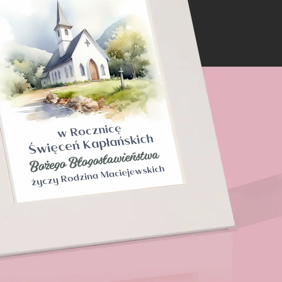 Imię i Podpis: Rocznica Święceń Kapłańskich - Ramka Na Zdjęcie - Image 4