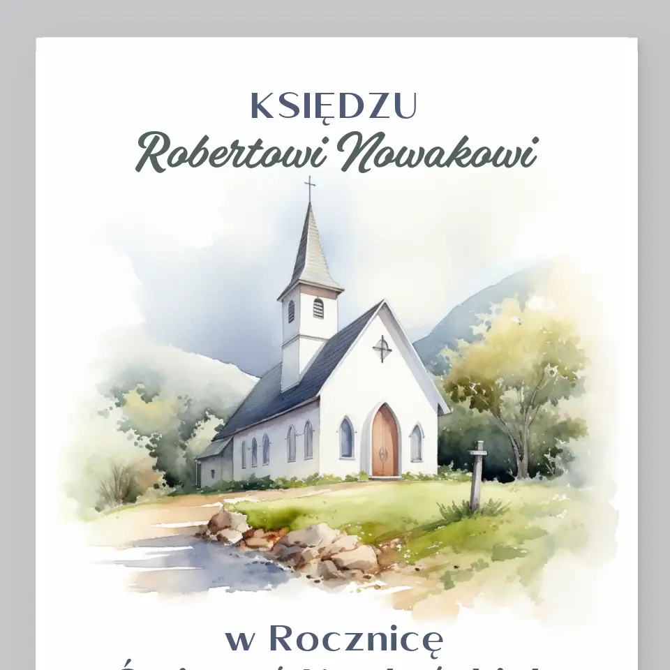 Imię i Podpis: Rocznica Święceń Kapłańskich - Wydruk Obramowany - Image 2