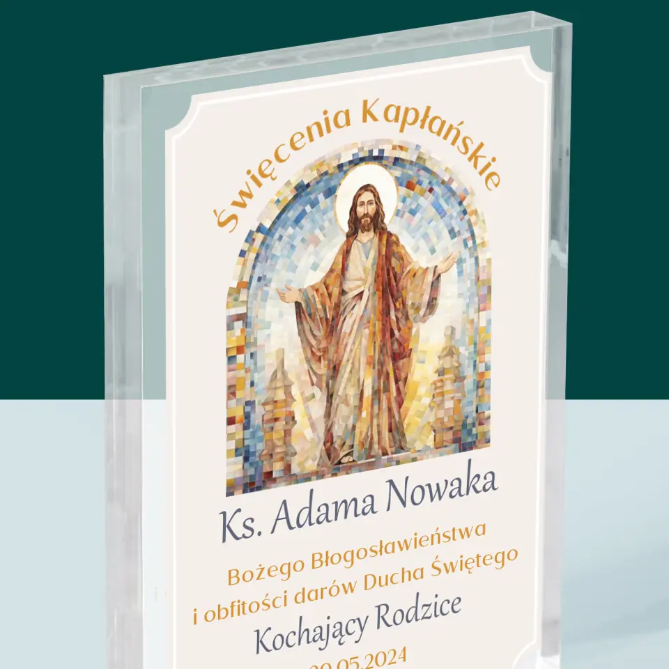 Imię i Podpis: Święcenia Kapłańskie - Blok Akrylowy z Nadrukiem - Image 2