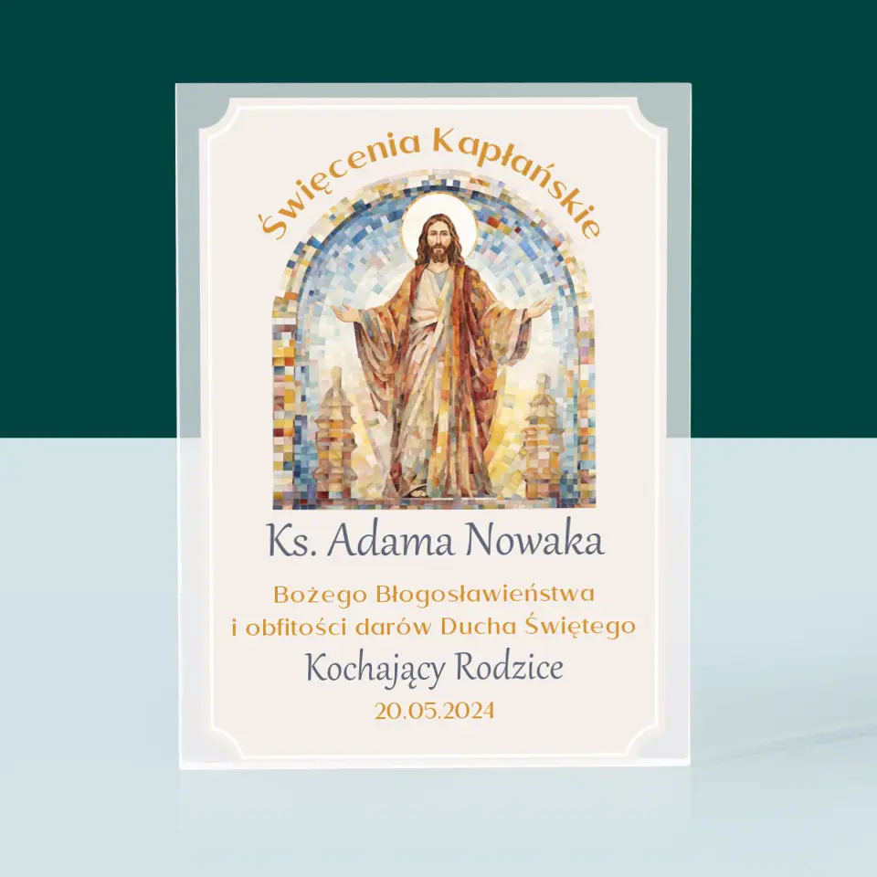 Imię i Podpis: Święcenia Kapłańskie - Blok Akrylowy z Nadrukiem - Image 3