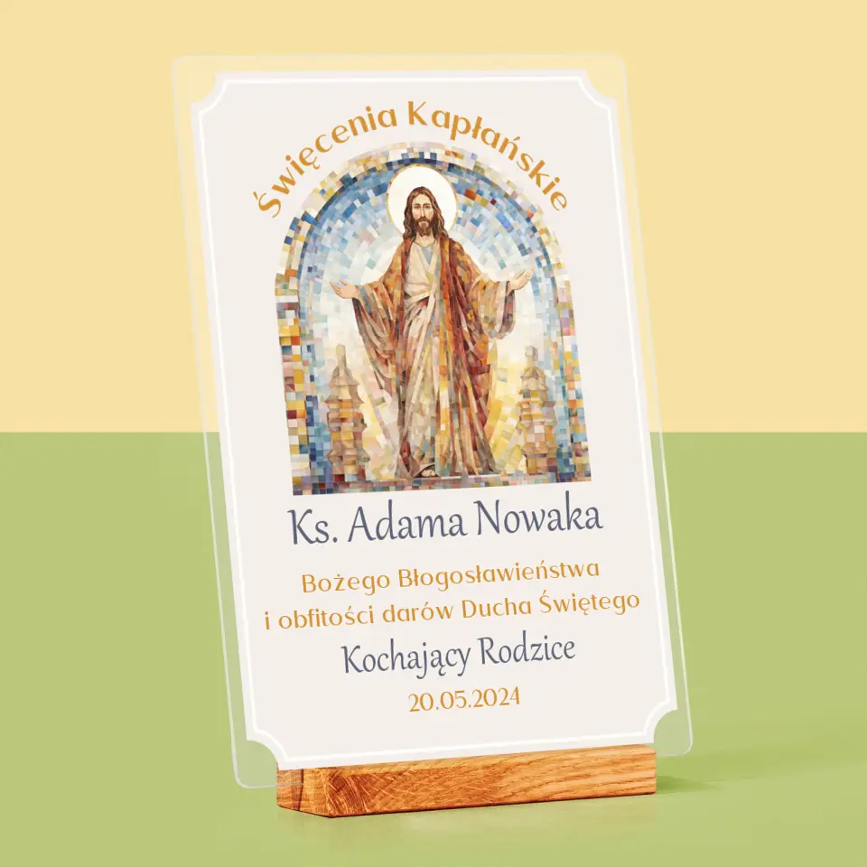 Imię i Podpis: Święcenia Kapłańskie - Wydruk Na Szkle Akrylowym - Image 4