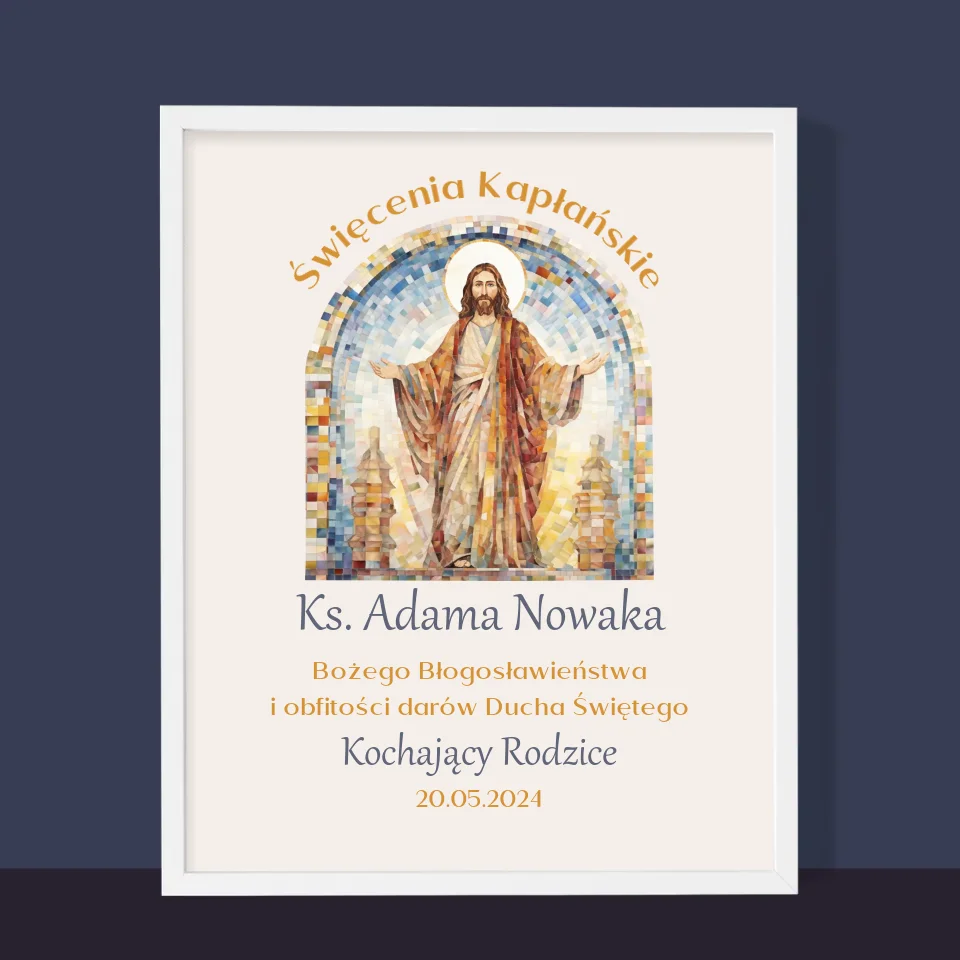 Imię i Podpis: Święcenia Kapłańskie - Wydruk Obramowany - Image 10