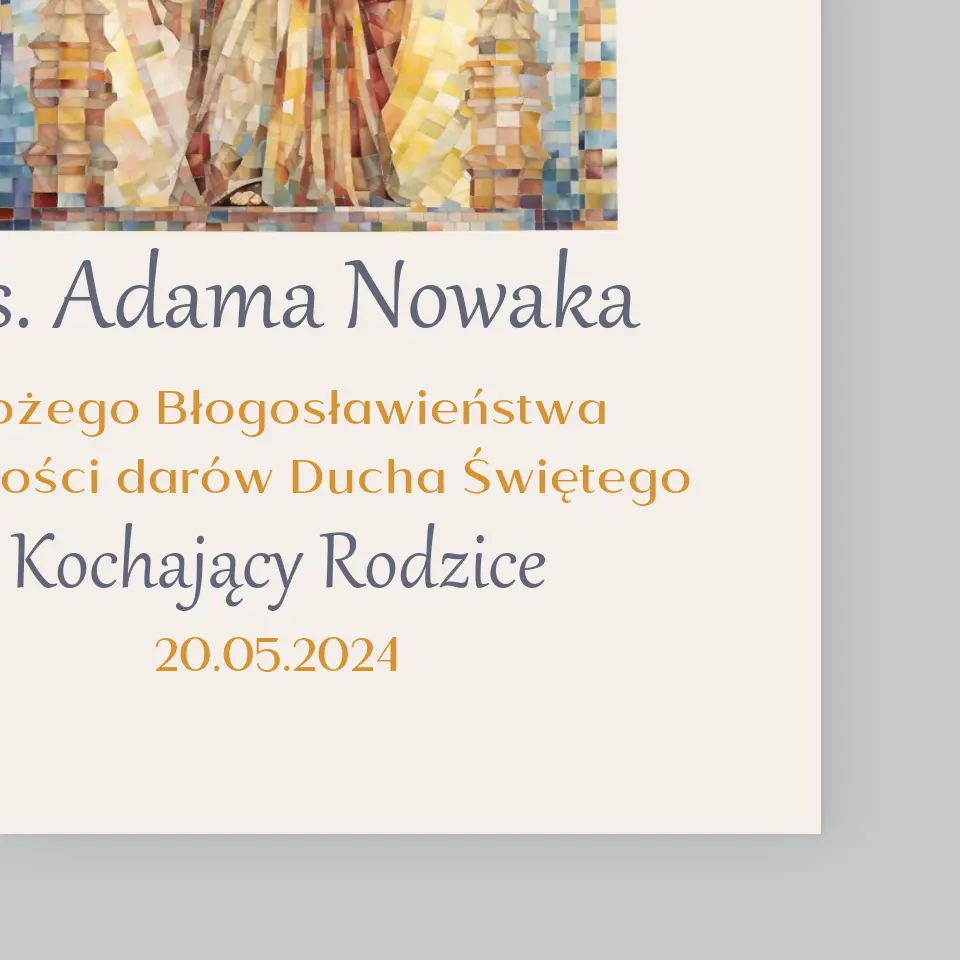 Imię i Podpis: Święcenia Kapłańskie - Wydruk Obramowany - Image 4