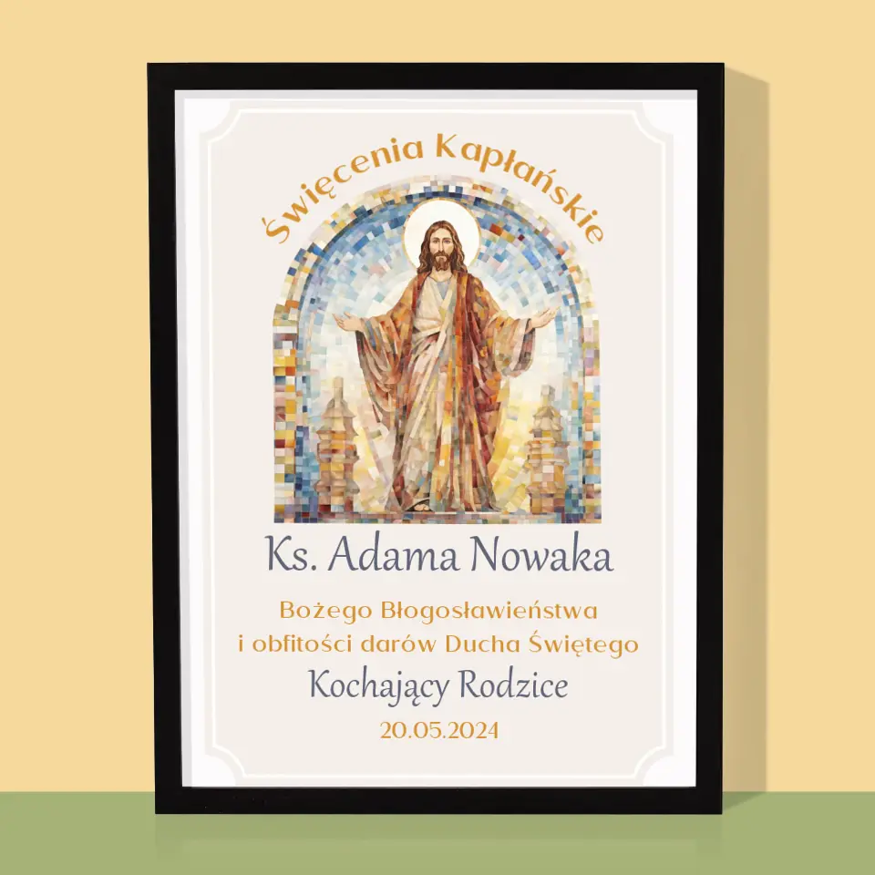 Imię i Podpis: Święcenia Kapłańskie - Wydruk Obramowany - Image 5