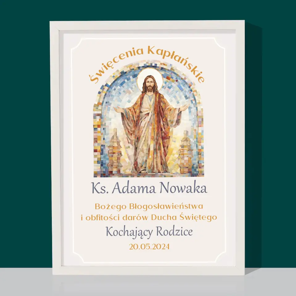 Imię i Podpis: Święcenia Kapłańskie - Wydruk Obramowany - Image 8