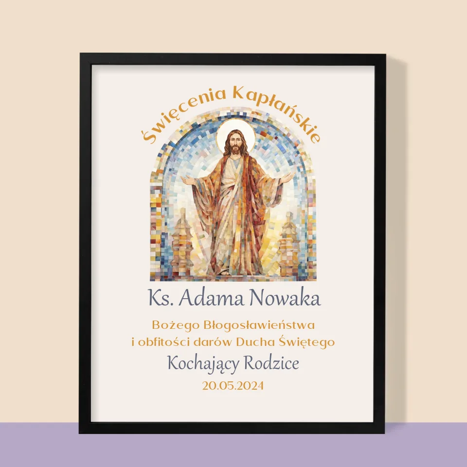 Imię i Podpis: Święcenia Kapłańskie - Wydruk Obramowany - Image 9