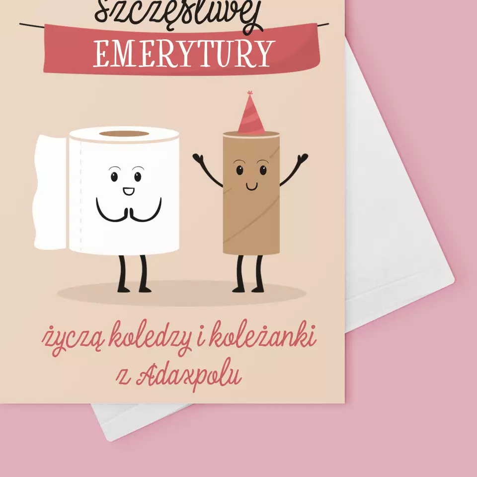 Imię i Podpis: Szczęśliwej Emerytury - Kartka z Życzeniami - Image 4