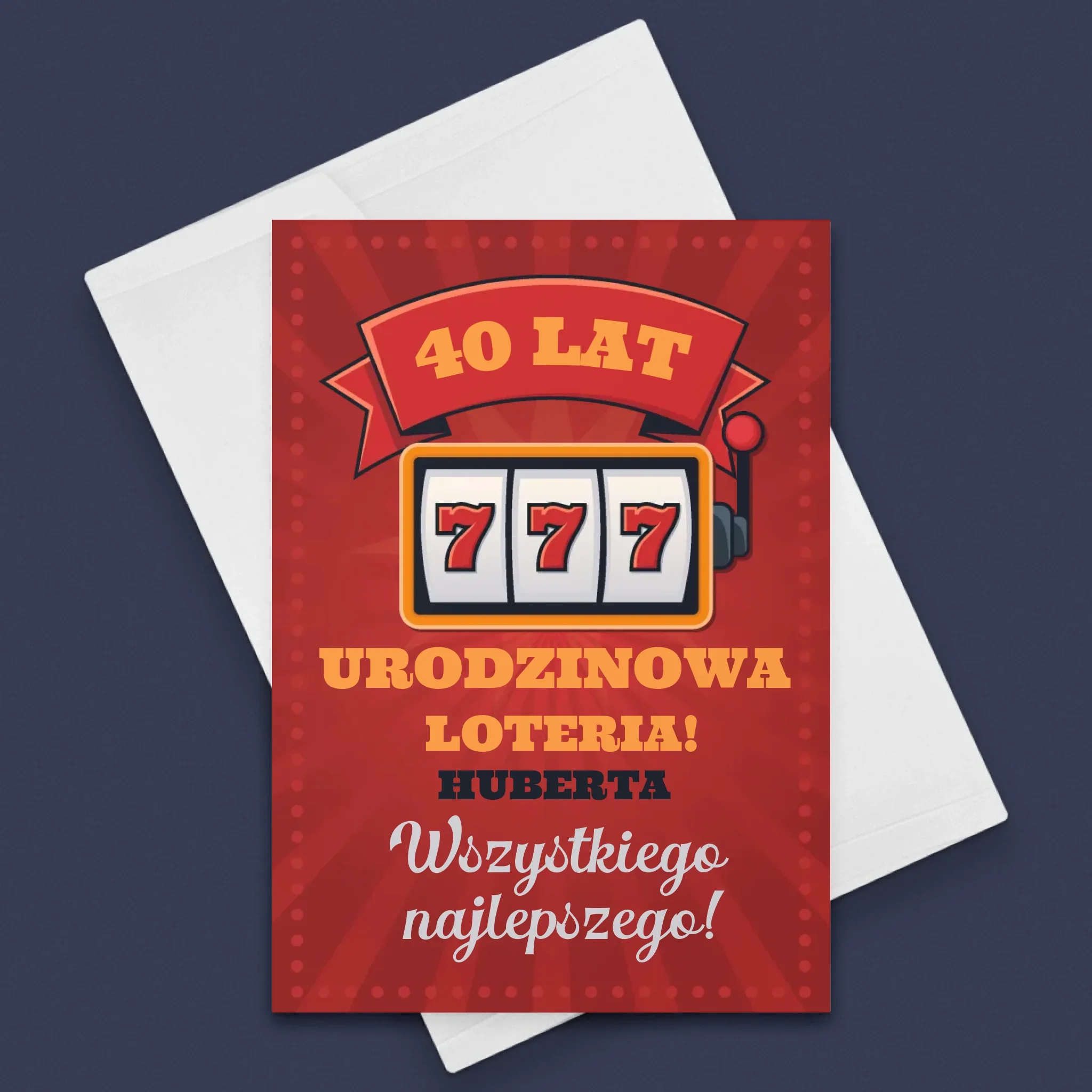 Imię i Podpis: Urodzinowa loteria jackpot - Kartka z Życzeniami - Image 3