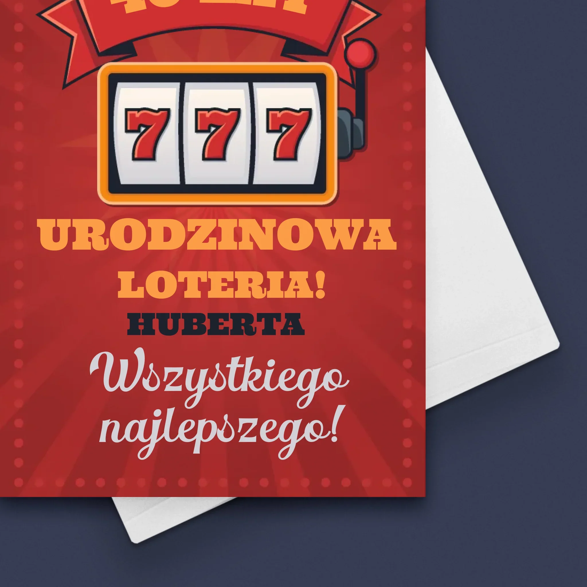 Imię i Podpis: Urodzinowa loteria jackpot - Kartka z Życzeniami - Image 4