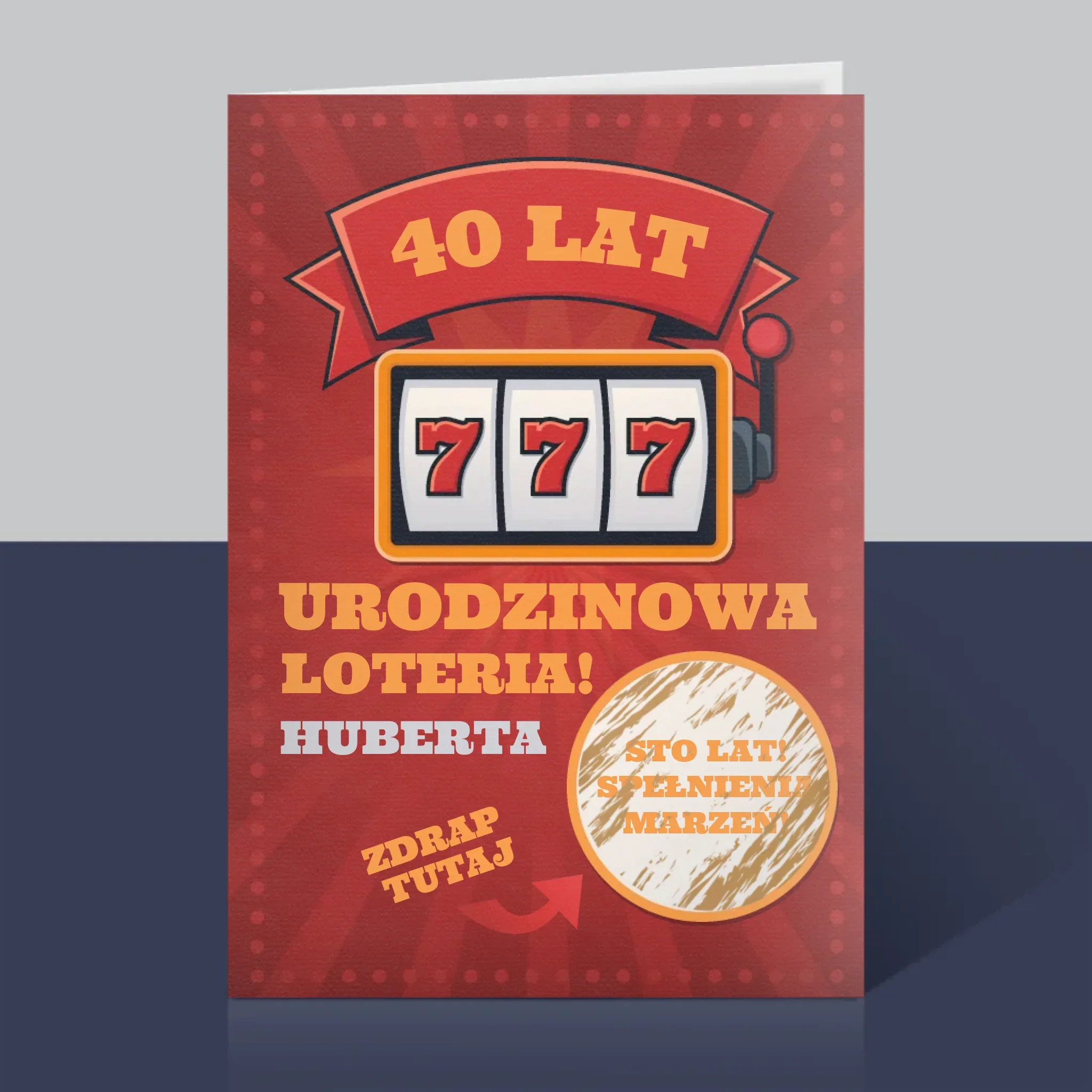 Imię i Podpis: Urodzinowa loteria jackpot - Kartka z Życzeniami - Image 5