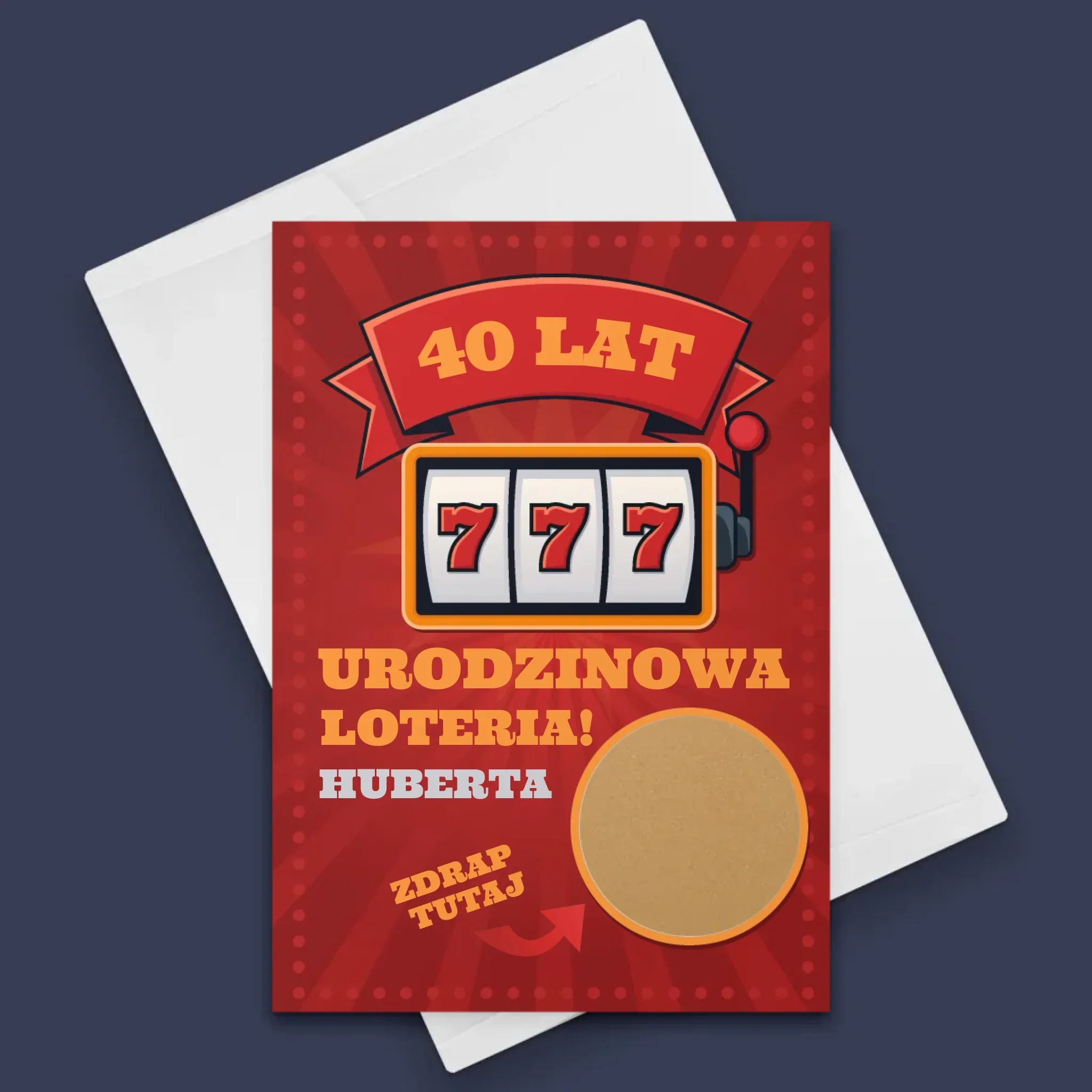 Imię i Podpis: Urodzinowa loteria jackpot - Kartka z Życzeniami - Image 7