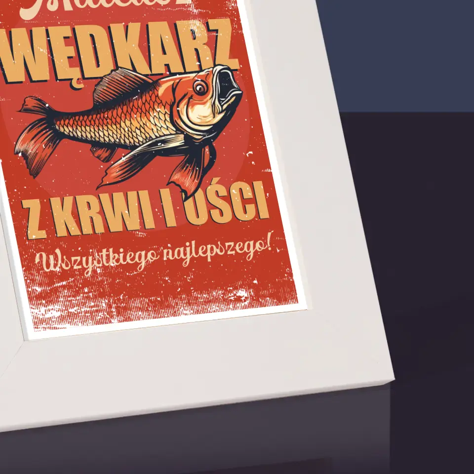 Imię i Podpis: Wędkarz z Krwi i Ości - Ramka Na Zdjęcie - Image 3