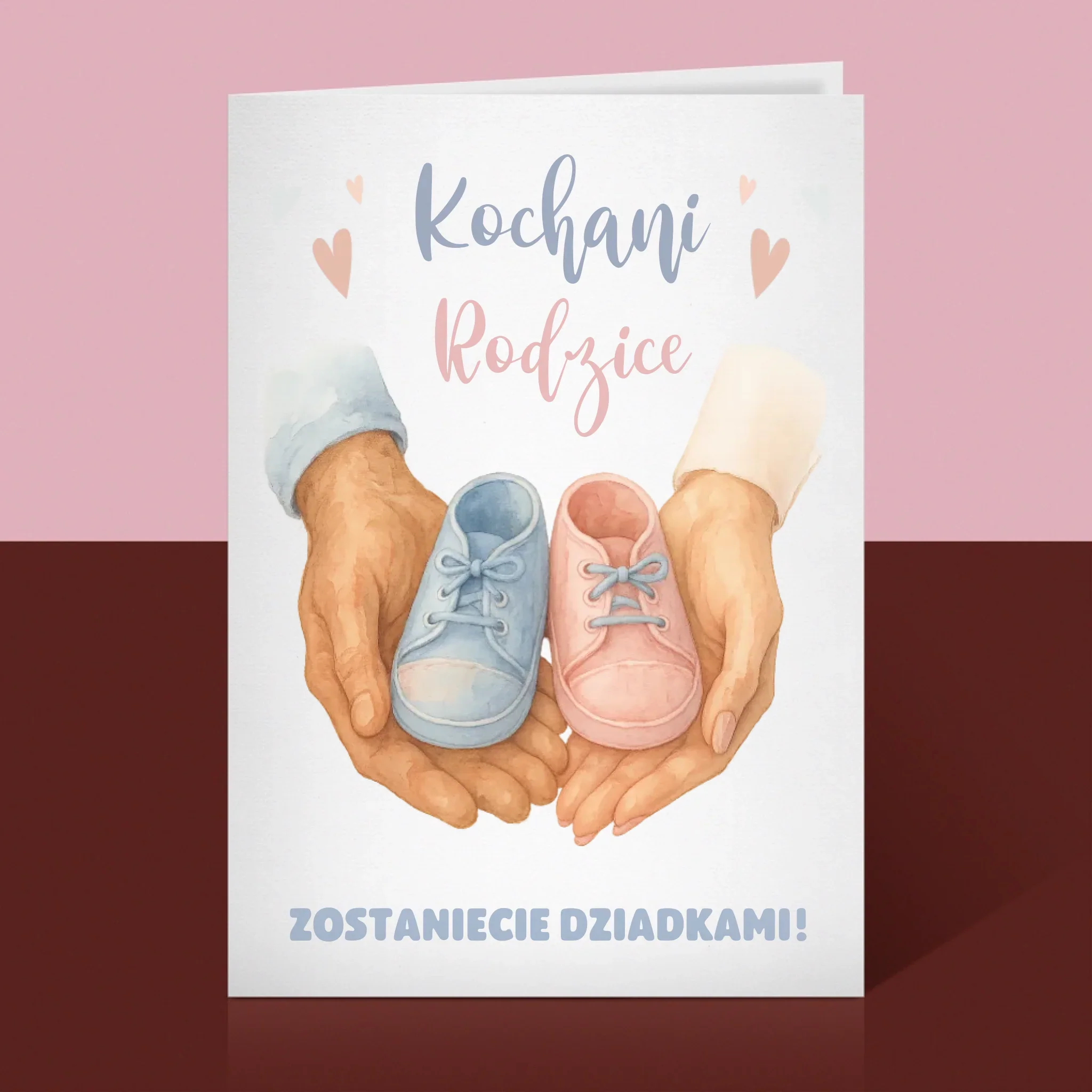 Imię i Podpis: Zostaniecie dziadkami - Kartka z Życzeniami