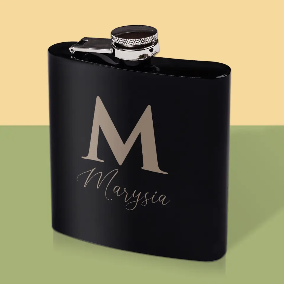 Monogram: Inicjał Imię - Personalizowana Piersiówka - Image 3