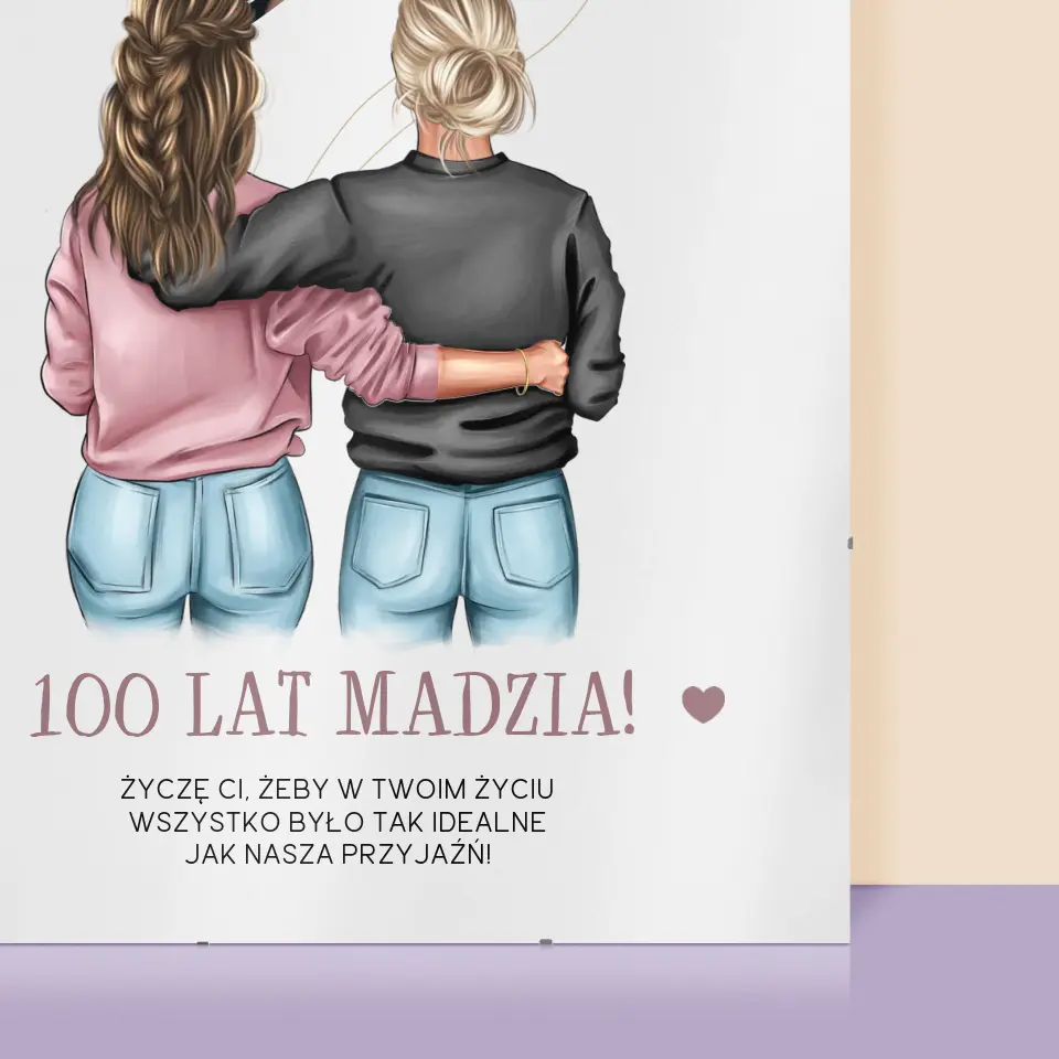 Kreator Postaci: 18 Urodziny Przyjaciółki - Personalizowany Plakat - Image 2