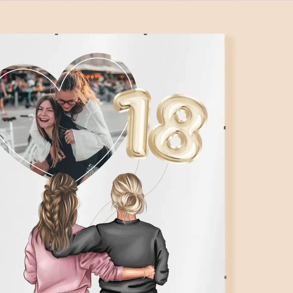 Kreator Postaci: 18 Urodziny Przyjaciółki - Personalizowany Plakat - Image 3