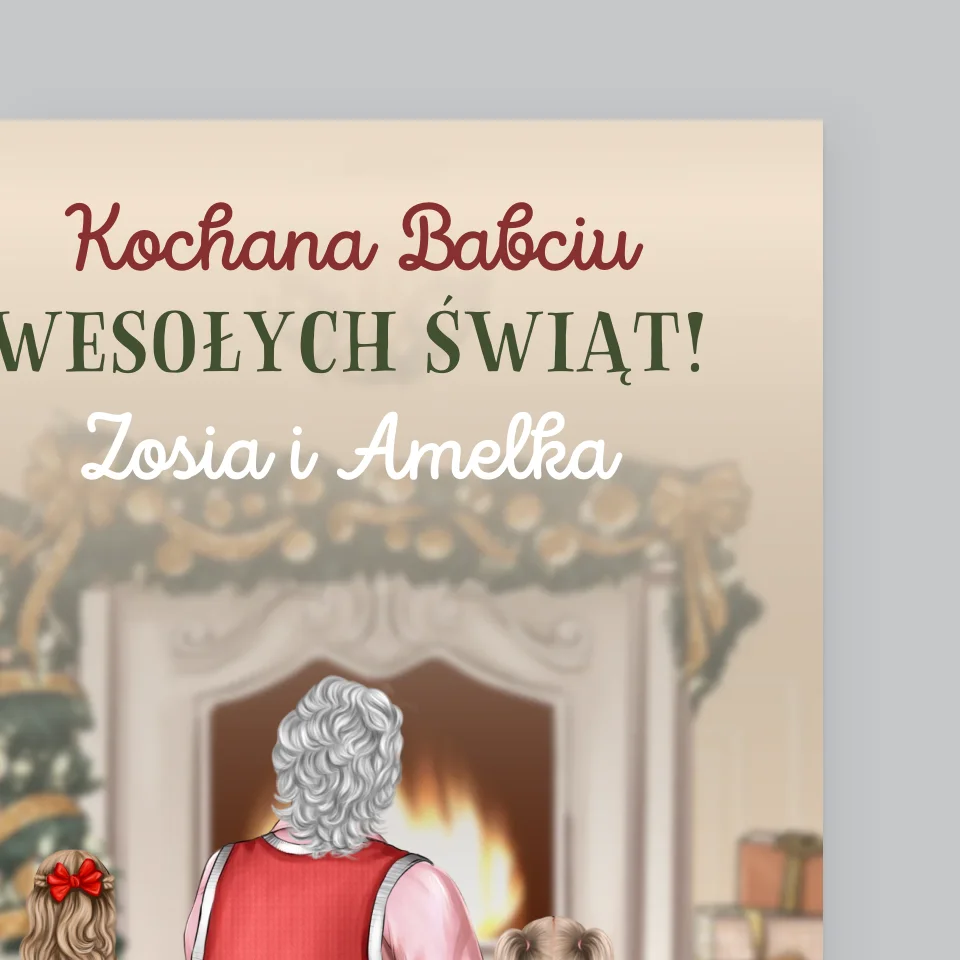 Kreator Postaci: Babciu Wesołych Świąt - Wydruk Obramowany - Image 3