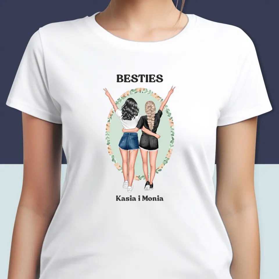 Kreator Postaci: Best Friends - Koszulka Damska z Nadrukiem - Image 2