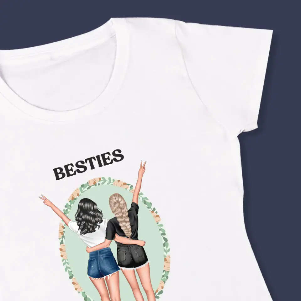 Kreator Postaci: Best Friends - Koszulka Damska z Nadrukiem - Image 4