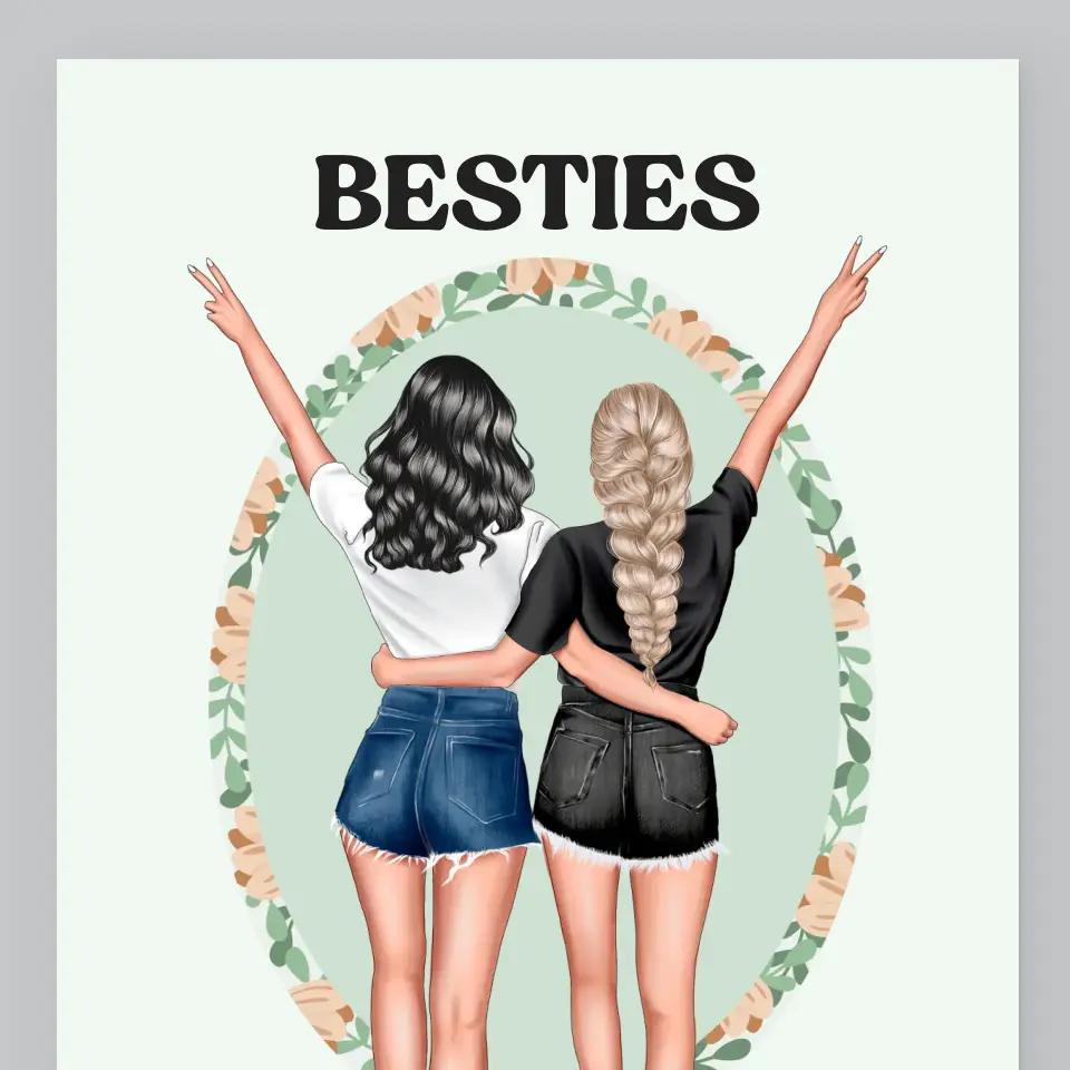 Kreator Postaci: Best Friends - Wydruk Obramowany - Image 2