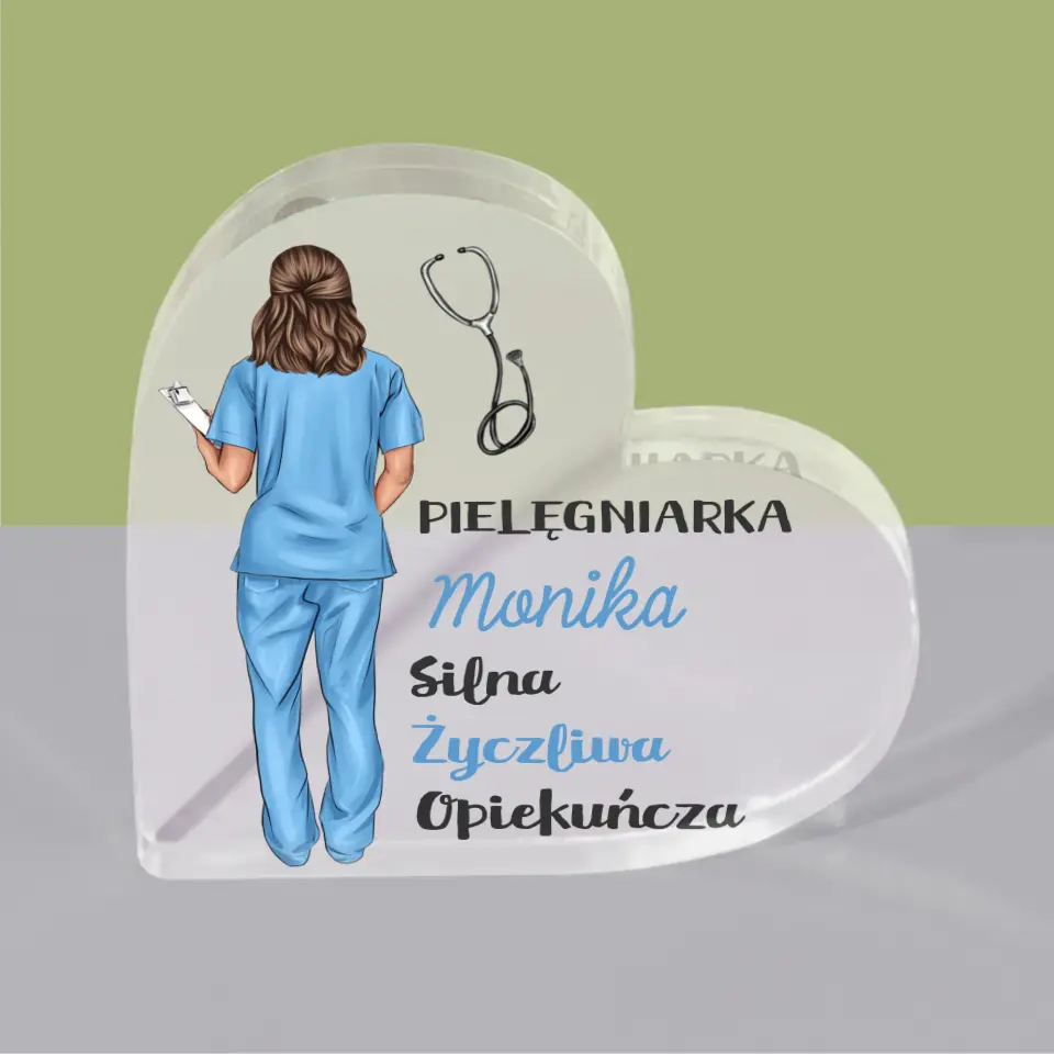 Kreator Postaci: Cechy Pielęgniarki - Blok Akrylowy Serce - Image 4
