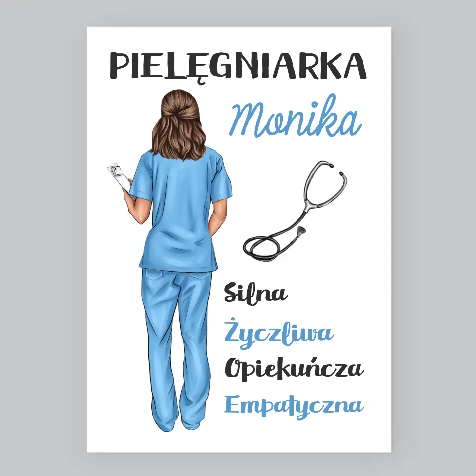 Kreator Postaci: Cechy Pielęgniarki - Wydruk Obramowany