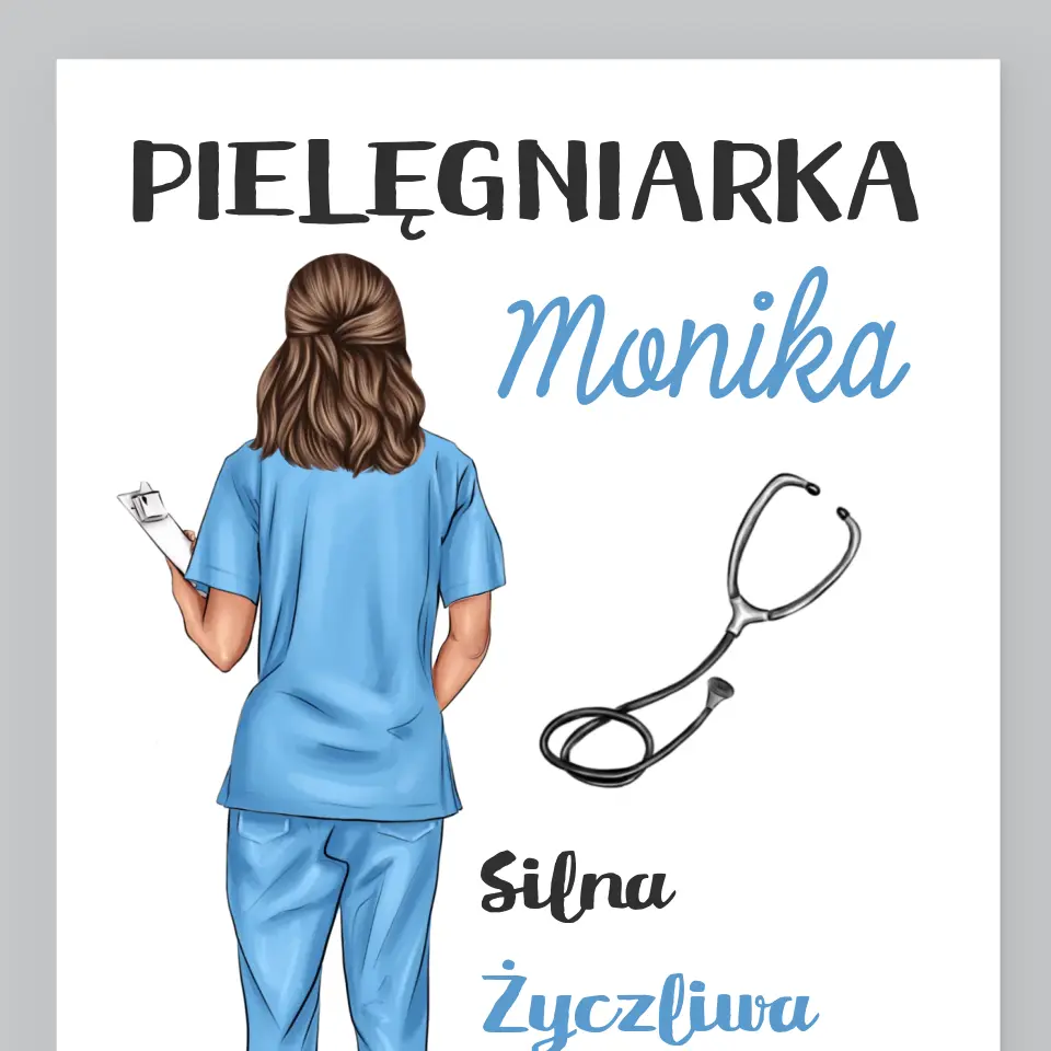 Kreator Postaci: Cechy Pielęgniarki - Wydruk Obramowany - Image 2