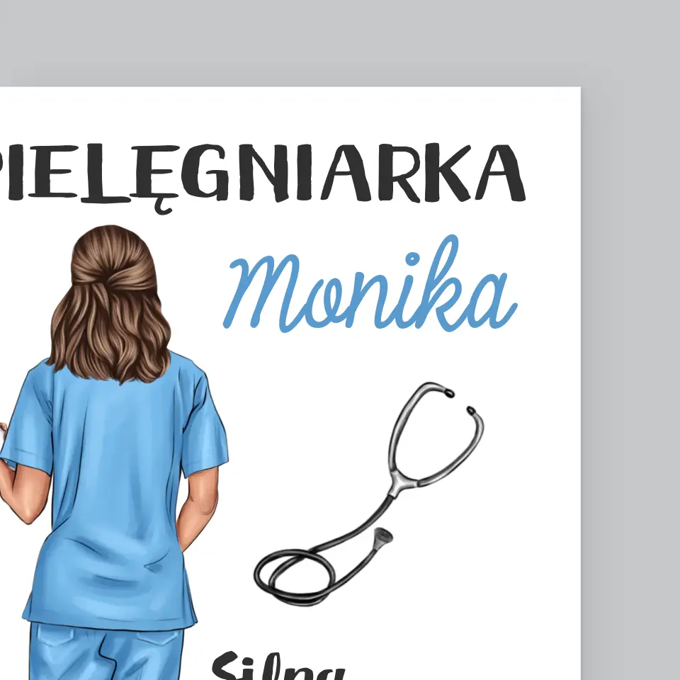Kreator Postaci: Cechy Pielęgniarki - Wydruk Obramowany - Image 3