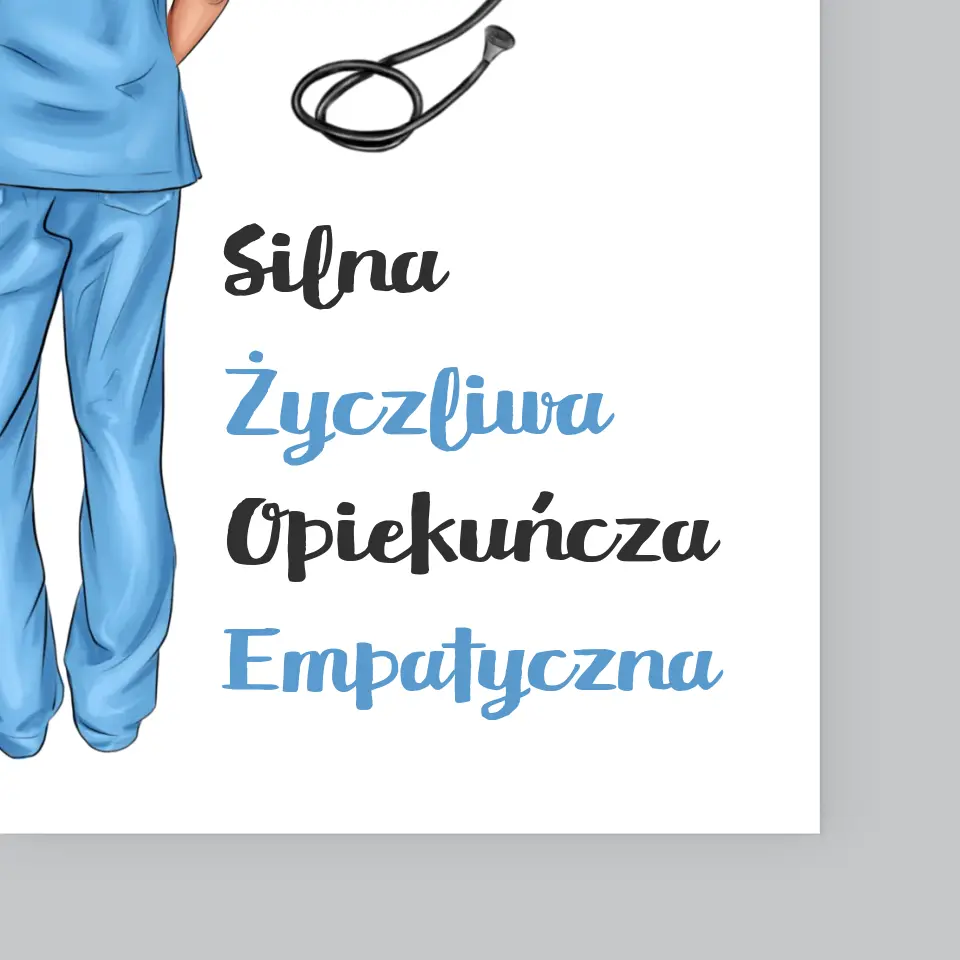 Kreator Postaci: Cechy Pielęgniarki - Wydruk Obramowany - Image 4