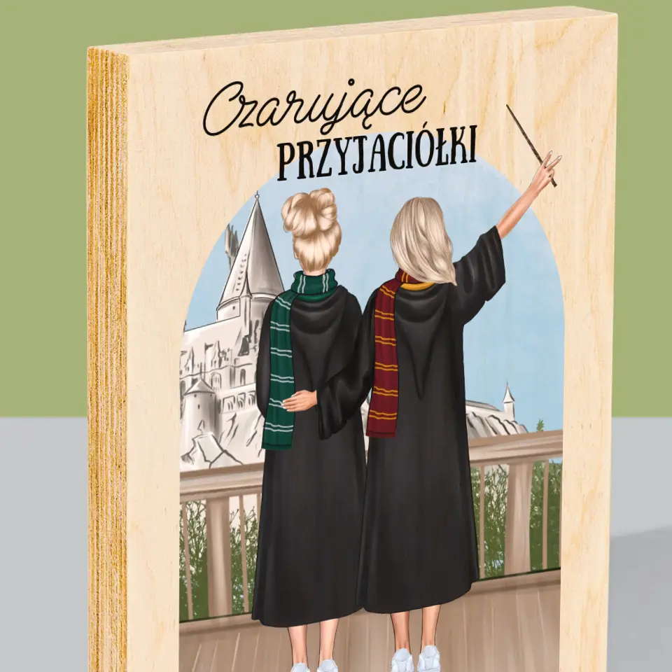 Kreator Postaci: Czarujące Przyjaciółki - Wydruk Na Drewnie - Image 2