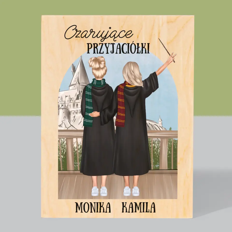 Kreator Postaci: Czarujące Przyjaciółki - Wydruk Na Drewnie - Image 3