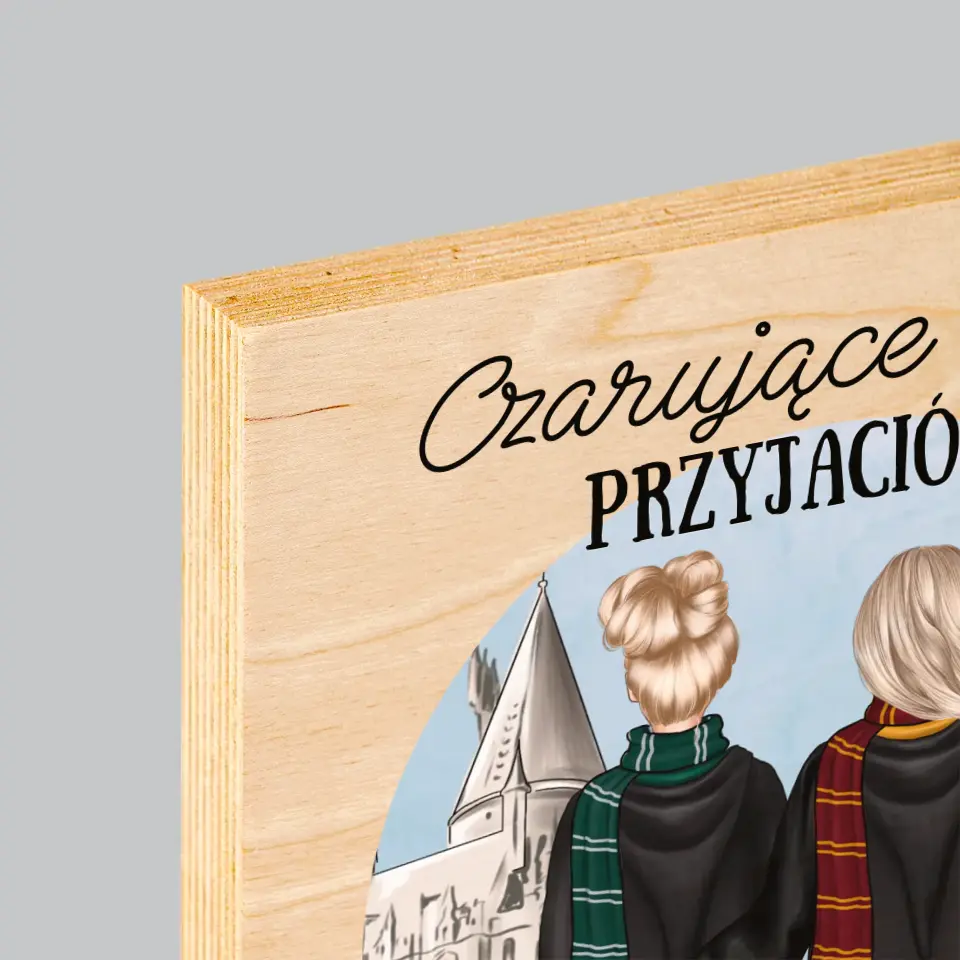 Kreator Postaci: Czarujące Przyjaciółki - Wydruk Na Drewnie - Image 4