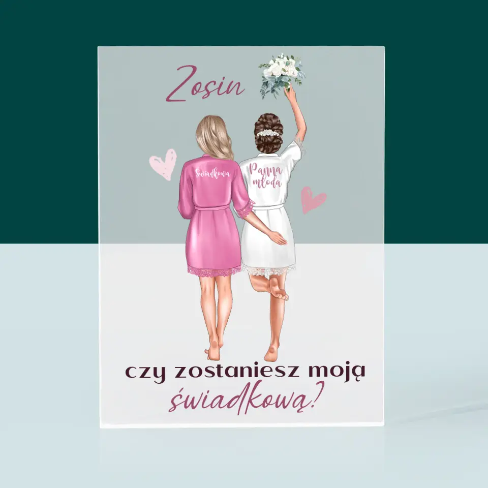 Kreator Postaci: Czy Zostaniesz Moją Świadkową - Blok Akrylowy z Nadrukiem - Image 3