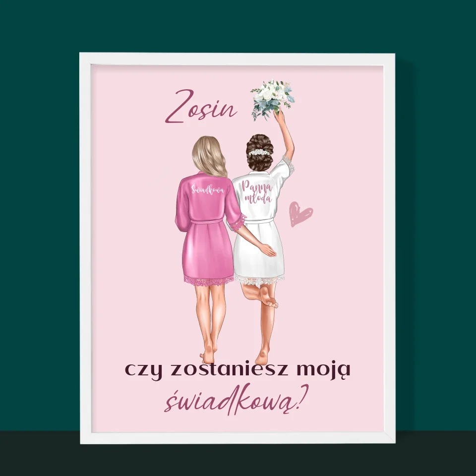 Kreator Postaci: Czy Zostaniesz Moją Świadkową - Wydruk Obramowany - Image 10