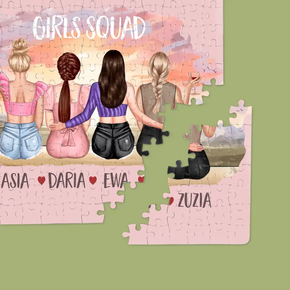 Kreator Postaci: Girls Squad - Personalizowane Puzzle - Image 2