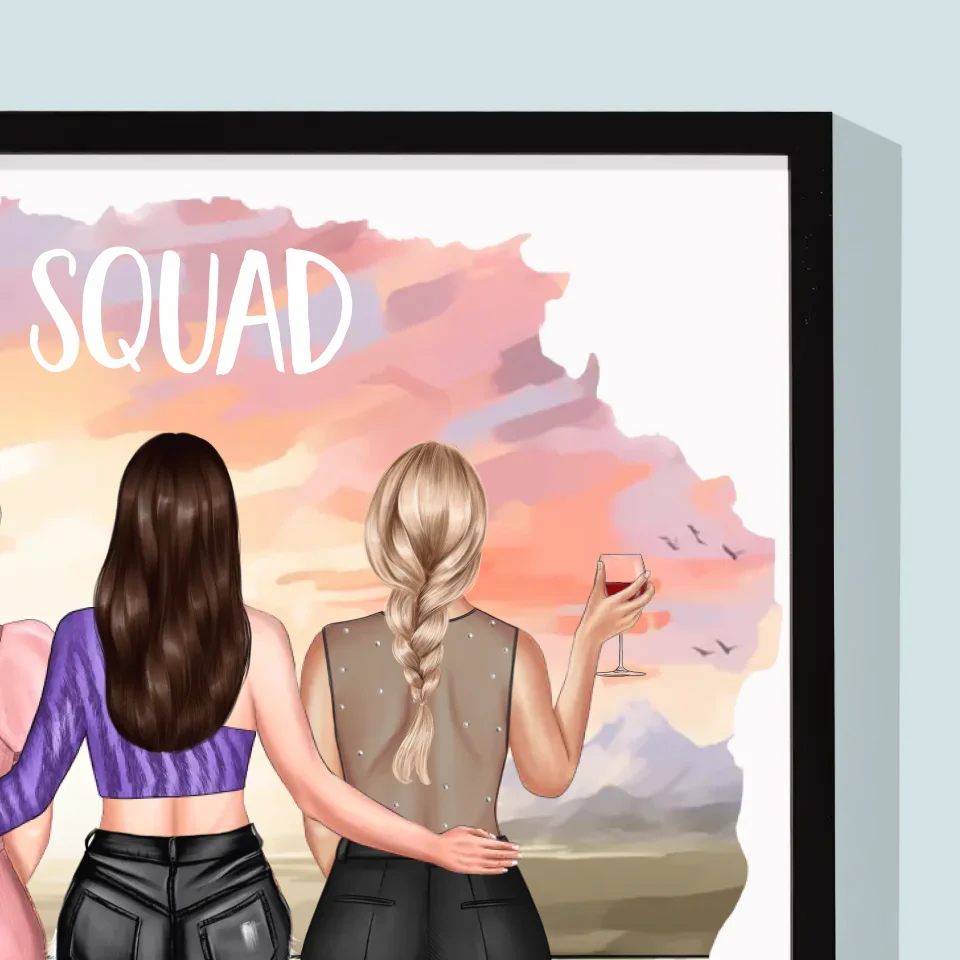 Kreator Postaci: Girls Squad - Wydruk Obramowany 30x40 - Image 2