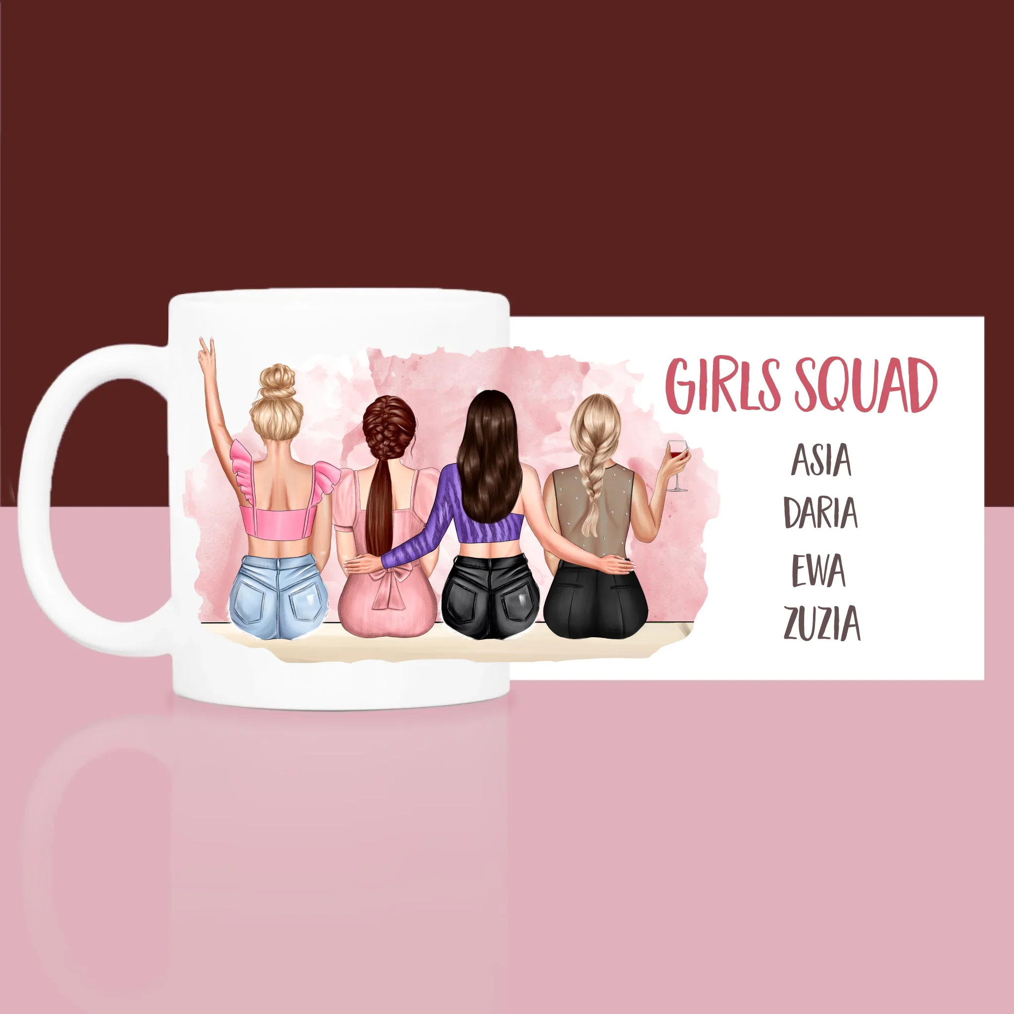 Kreator Postaci: Girls Squad - Zestaw prezentowy z kubkiem i satynową opaską - Image 5