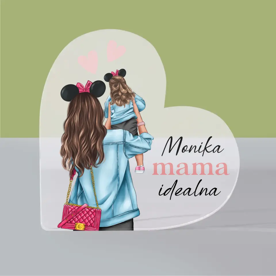 Kreator Postaci: Idealna Mama - Blok Akrylowy Serce - Image 3