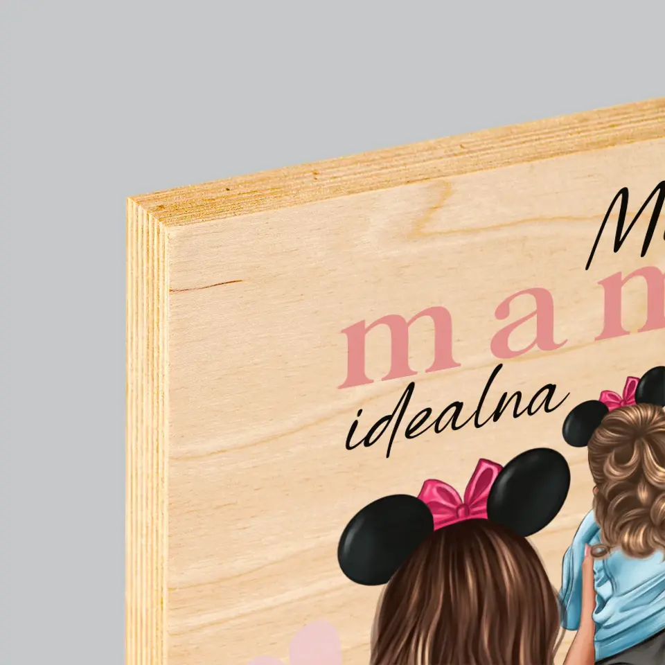Kreator Postaci: Idealna Mama - Wydruk Na Drewnie - Image 4