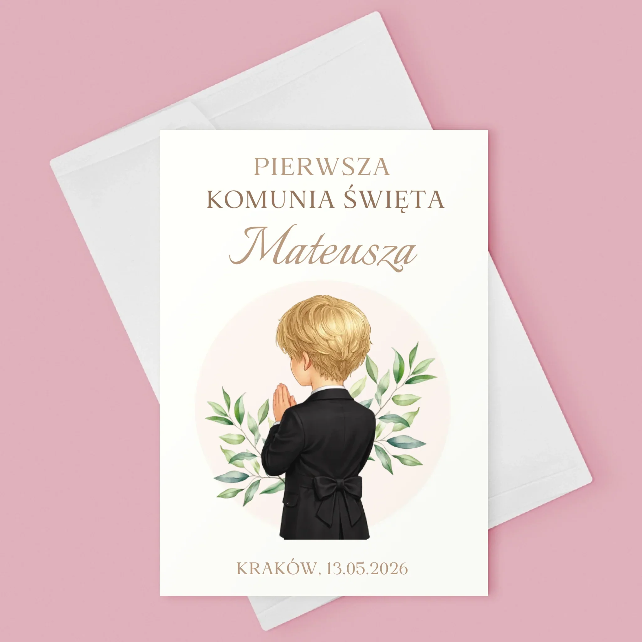 Kreator Postaci: Komunia Chłopiec - Kartka z Życzeniami - Image 3