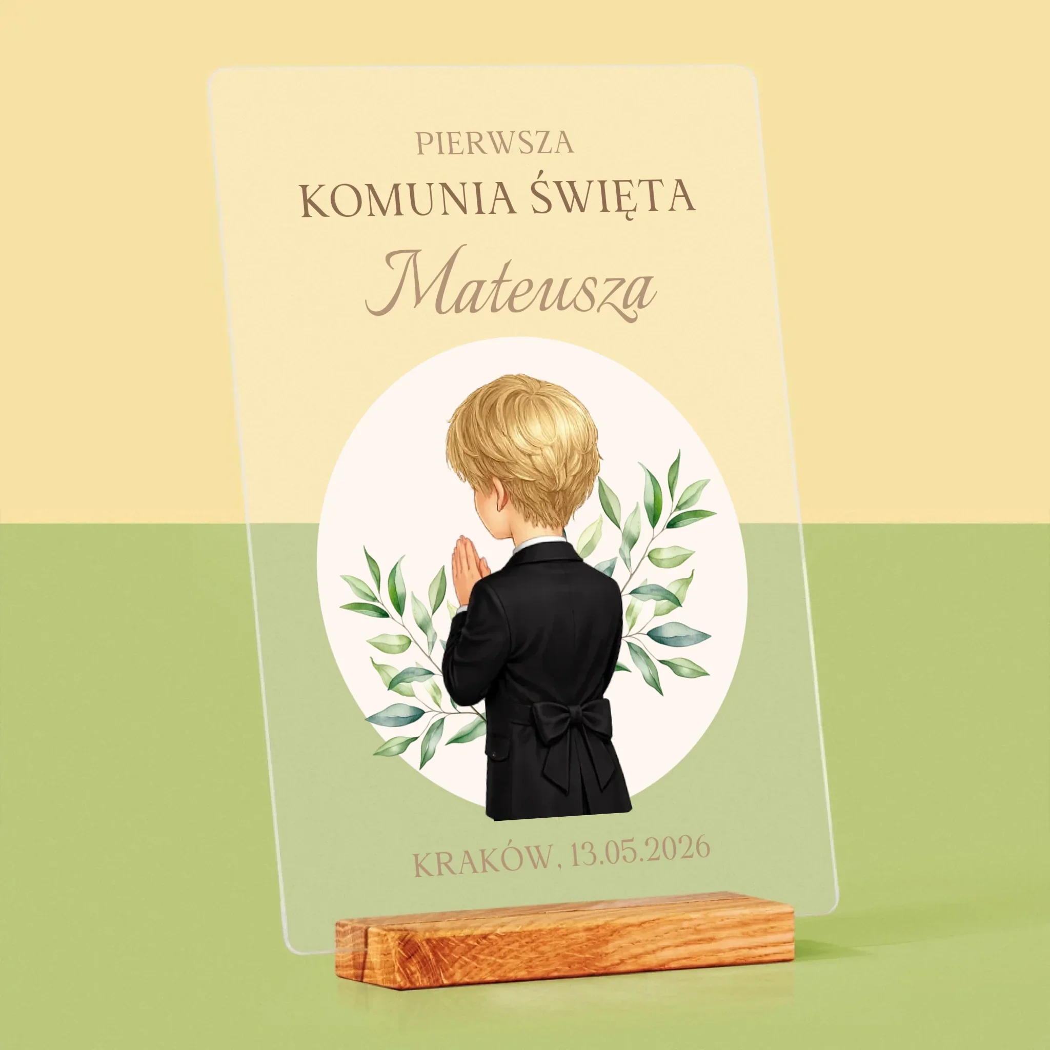 Kreator Postaci: Komunia Chłopiec - Wydruk Na Szkle Akrylowym - Image 4