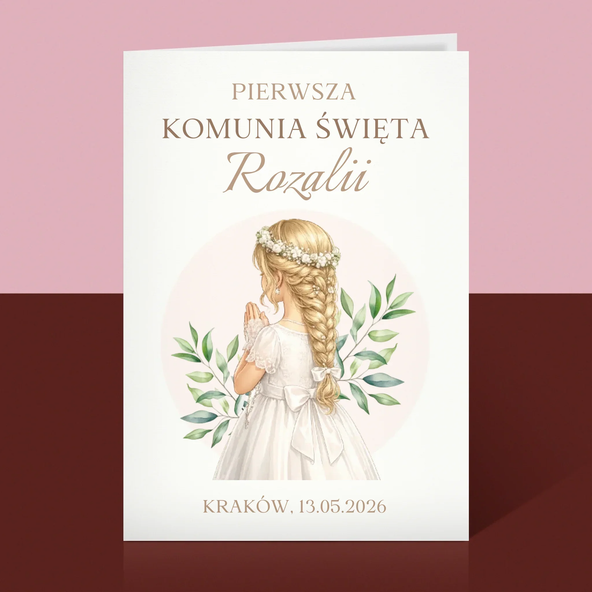 Kreator Postaci: Komunia Dziewczynka - Kartka z Życzeniami
