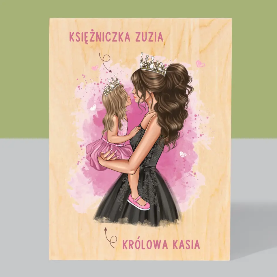 Kreator Postaci: Księżniczka Mamusi - Wydruk Na Drewnie - Image 3
