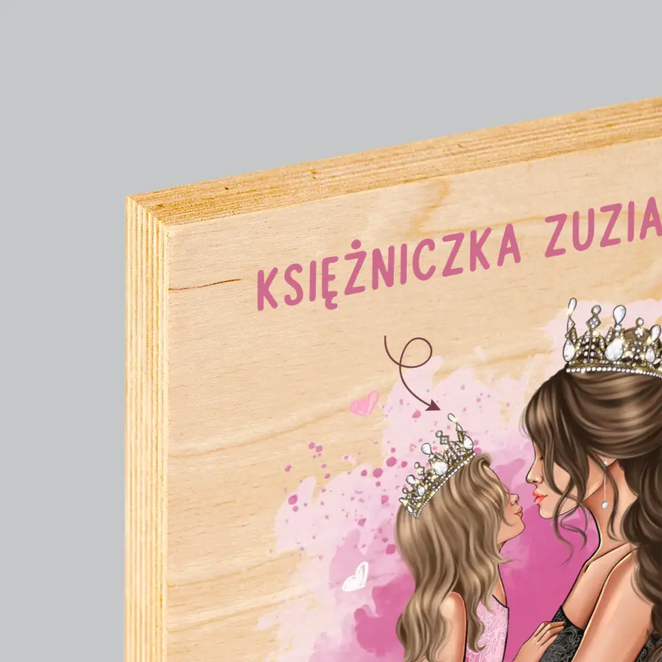 Kreator Postaci: Księżniczka Mamusi - Wydruk Na Drewnie - Image 4